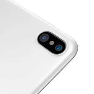 Vitt Baseus-skal för iPhone X/XS med tunt PC-skydd och öppning för bakre dubbelkamera