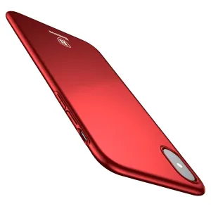 Baseus rött ultratunt skyddsfodral för iPhone X/XS med kamerautskärning och knappskydd