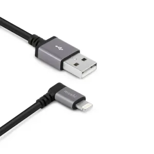 Moshi Lightning till USB-kabel med USB-A- och Lightning-kontakter, svart 1,5 m, för laddning och dataöverföring
