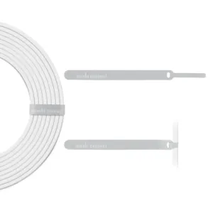 Moshi Gigabit Ethernet Cat 6-kabel, vit platt nätverkskabel på 3,6 m, hoprullad med moshi connect-band