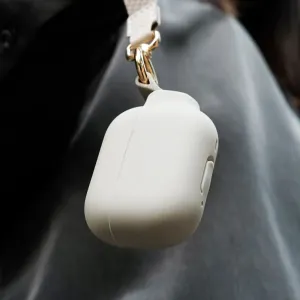 Moshi Pebbo skyddsfodral för AirPods Pro 2 med handledsrem och metallringsklämma