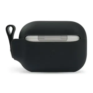 Moshi Pebbo skyddsfodral för AirPods Pro 2 i Shadow Black med avtagbar handledsrem