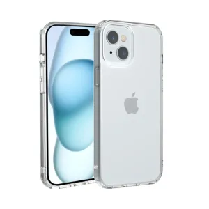 Just Mobile TENC Air transparent iPhone 15-skal med upphöjt kameraskydd och kompatibilitet med trådlös laddning