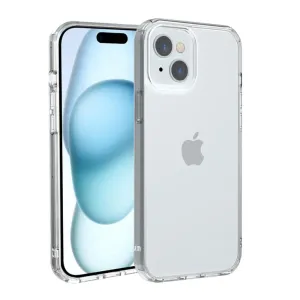 Just Mobile TENC Air transparent skyddsskal för iPhone 15 Plus med reptålig baksida och upphöjda kanter