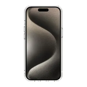 Just Mobile TENC Air skyddsskal för iPhone 15 Pro Max, transparent skal med upphöjda kanter och kamerautskärning