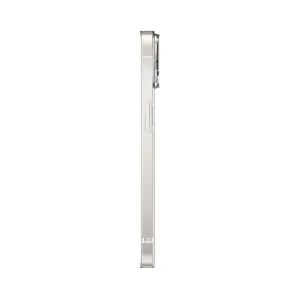 Just Mobile TENC Slim Fit iPhone 14-skal visas från sidan med slimmad profil och knappurtag