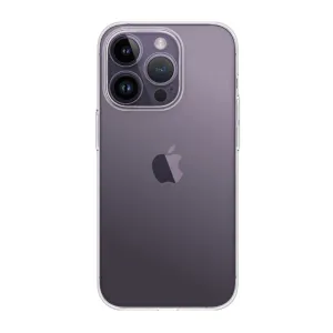 Just Mobile TENC Slim genomskinligt MagSafe-skal för iPhone 14 Pro Max, med upphöjt kameraskydd