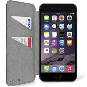 Twelve South SurfacePad foliofodral för iPhone 6/6s med kortfack och sydd grå läderfinish