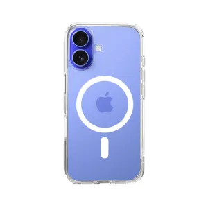 JustMobile TENC Air genomskinligt skyddsskal för iPhone 16 Plus med upphöjda hörn och kameraskydd
