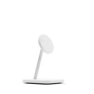Twelve South HiRise 2 Deluxe vitt ställ för trådlös laddning med justerbar vinkel och rund telefonhållare