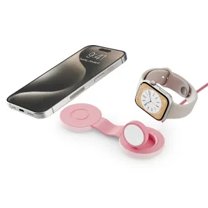 Twelve South butterFly SE kompakt trådlös 2-i-1-laddare i rosa för iPhone och Apple Watch