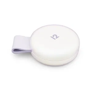 Twelve South Butterfly™ SE kompakt vikbar laddare i pärlvitt med lavendelfärgad rem