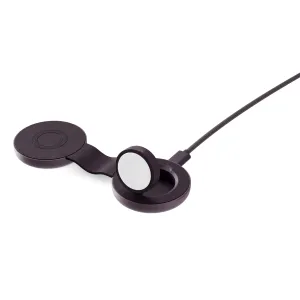 Twelve South ButterFly SE vikbar magnetisk laddare för iPhone och Apple Watch i Midnight Plum med flätad kabel