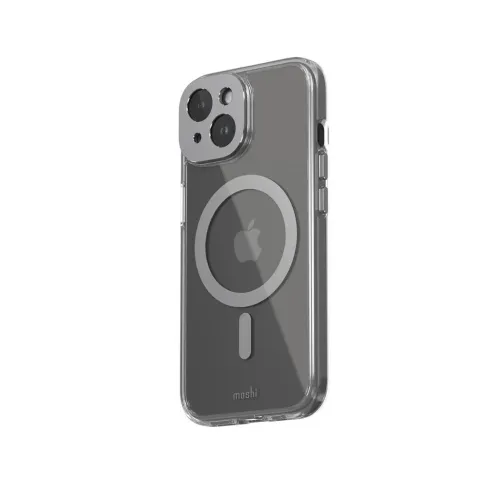 Moshi iGlaze klart ultratunt iPhone 15-skal med ring i MagSafe-stil och upphöjt kameraskydd