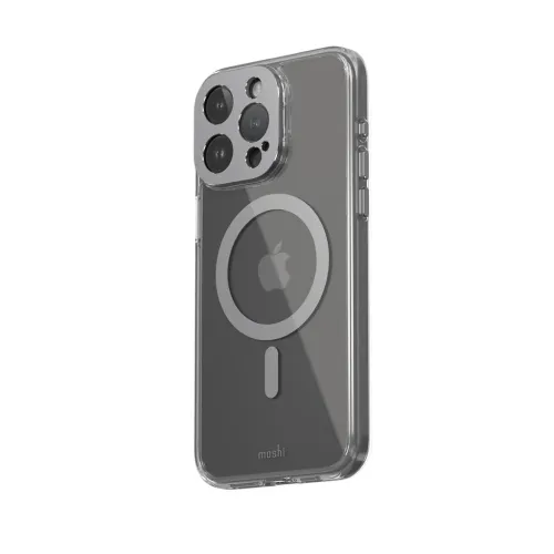 Moshi iGlaze genomskinligt slimmat skal för iPhone 15 Pro Max med MagSafe-ring och kameraskydd