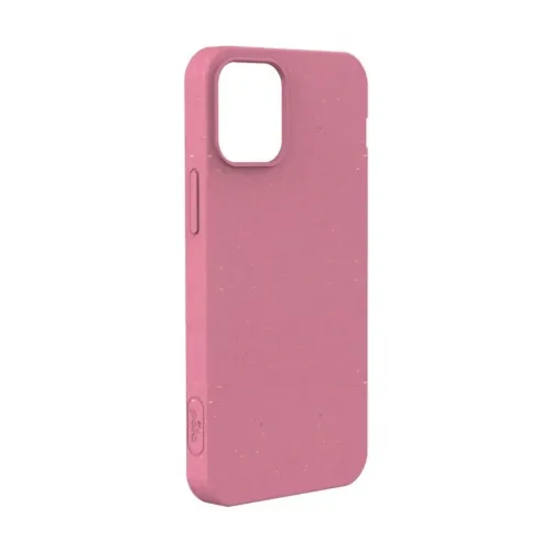 Pela tunt komposterbart skal till iPhone 12 mini i rosa med spräcklig finish och stor kamerautskärning