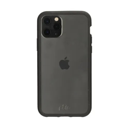 Pela genomskinligt skal för iPhone 11 Pro, transparent skyddsskal med upphöjda kanter och kamerautskärning