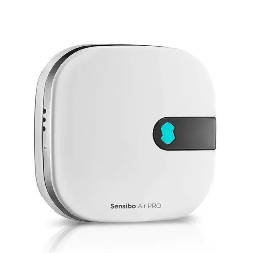 Sensibo Air Pro smart AC-styrenhet och luftkvalitetsmätare för inomhusbruk, kompakt vit enhet
