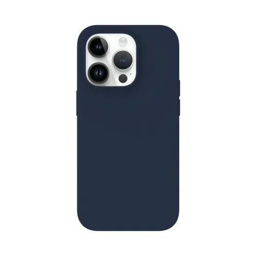 Just Mobile TENC silikonskal med MagSafe för iPhone 14 Pro i marinblått med upphöjd kamerautskärning