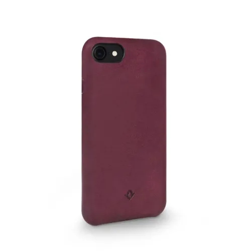 Twelve South-läderfodral för iPhone 7 Plus och iPhone 8 Plus i vinrött, baksida med kamerautskärning