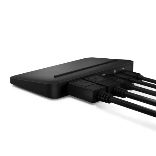 Brydge Stone Lite USB-C-multiporthubb med anslutna kablar, svart dockningshubb för bärbara Windows-datorer