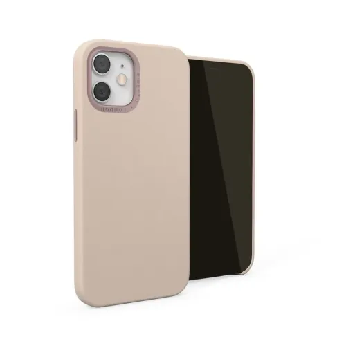 Pipetto magnetiskt läderfodral för iPhone 12 mini i beige, med utskärning för bakre kamera och slimmad profil
