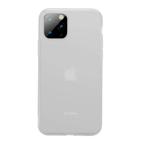 Baseus halvtransparenta silikonskal för iPhone 11 Pro med upphöjd kamerautskärning och skydd för sidoknappar