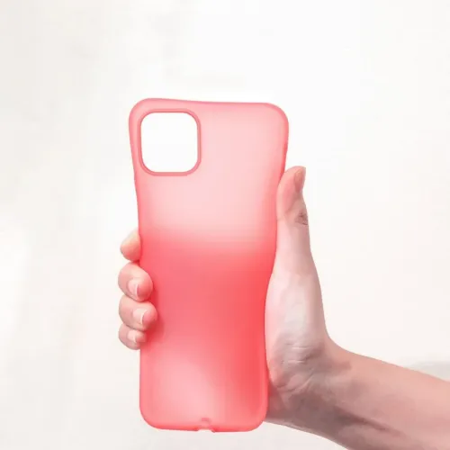 Baseus genomskinliga rosa silikonskal för iPhone 11 med kamerautskärning och mjukt grepp