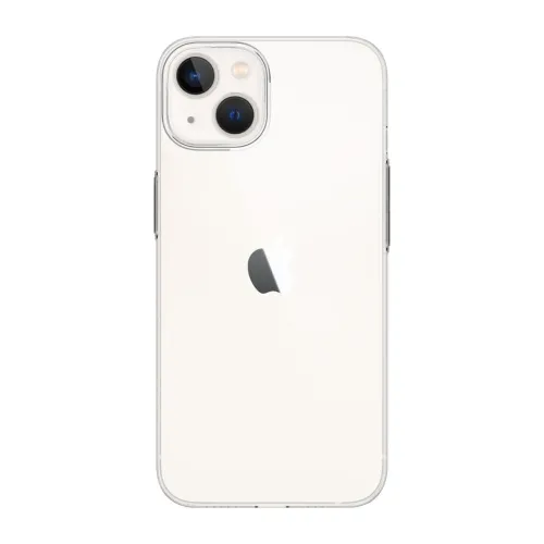 Just Mobile TENC Slim transparent iPhone 14 Plus-skal, ultratunt MagSafe-kompatibelt skydd med kamerautskärning