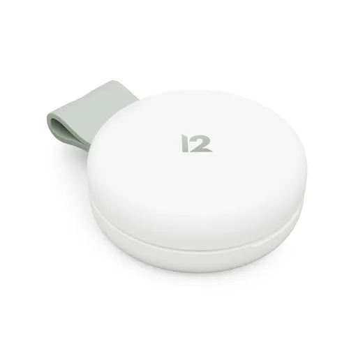 Twelve South ButterFly SE kompakt 2-i-1-Qi2-laddare i vitt med hopfällbar resedesign