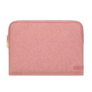 Housse pour ordinateur portable Moshi Pluma 14 pouces rose, avec texture en tissu tissé, fermeture zippée et bords cousus