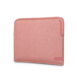 Housse Moshi Pluma pour ordinateur portable 14 pouces, rose, avec fermeture zippée et texture en tissu tissé