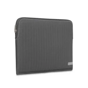 Housse pour ordinateur portable Moshi Pluma 14 pouces gris à chevrons, avec fermeture zippée et design protecteur fin