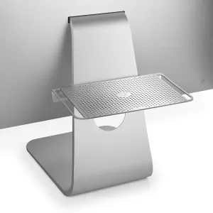 Soporte BackPack de 3 estantes de Twelve South con plataforma metálica perforada para iMac o Apple Display