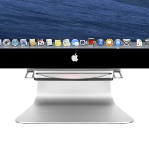 Estante de almacenamiento Twelve South BackPack 3 detrás de la pantalla para iMac, con soporte integrado para monitor