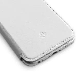 Étui portefeuille Twelve South SurfacePad en cuir blanc pour iPhone 6/6s avec bords surpiqués
