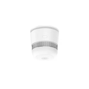WOOX detector inteligente de humo y alarma Zigbee en blanco, con carcasa cilíndrica ventilada para la seguridad contra incendios del hogar