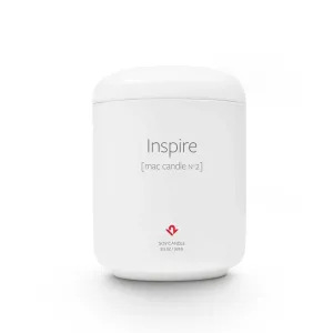 Twelve South Inspire Mac Candle No. 2 vitt sojaljus i ett rundat cylindriskt keramikkärl