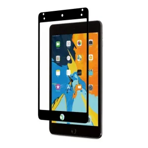 Protector de pantalla antirreflejos Moshi iVisor AG para iPad mini 5, mostrado alineado delante de la tableta