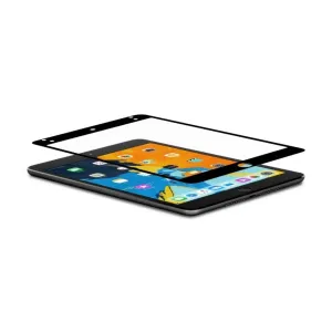 Protector de pantalla Moshi iVisor AG para iPad mini 5, lámina antirreflejos negra mostrada sobre una tableta