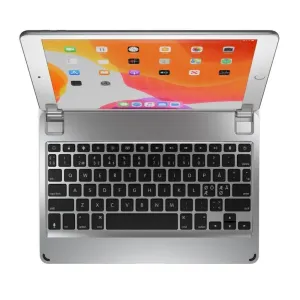 Funda de aluminio con teclado Brydge para iPad 10.2, con distribución nórdica, gris espacial y teclas retroiluminadas