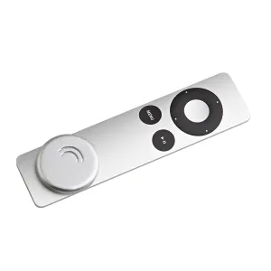 Localizador adhesivo Orbit en plata, con diseño rectangular redondeado, botones de control y logotipo de Orbit