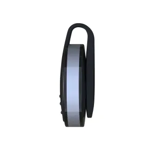 Alarma personal Orbit Protect con localización GPS, mostrada como un dispositivo portátil circular negro con asa de sujeción.