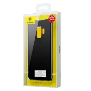Baseus Wing Case para Samsung Galaxy S9/S9+ en embalaje de venta al por menor con una funda fina negra para teléfono