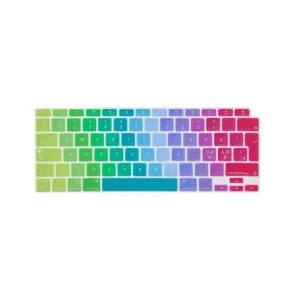 Funda de silicona para teclado Baseus Philbert para MacBook Air 2020, mostrada con teclas multicolor