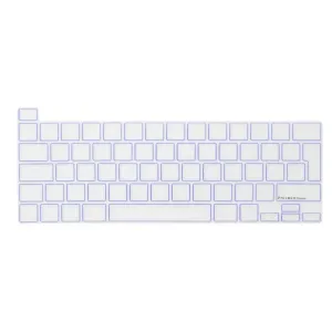 Protection de clavier Philbert en silicone transparent pour MacBook Pro 13″/16″ avec découpes pour les touches et le logo