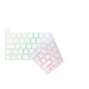 Protection de clavier en silicone Philbert pour MacBook Pro 13″/16″ avec contours de touches transparents