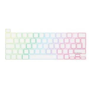Protection de clavier Philbert en silicone transparent pour MacBook Pro 13″/16″, avec contours de touches multicolores