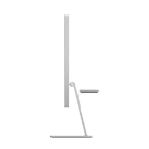 Twelve South BackPack-hylla monterad på ett iMac M1-stativ, med extra förvaring på baksidan och kabelhantering