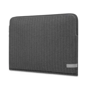Housse pour ordinateur portable Moshi Pluma 13 pouces à chevrons gris, conçue pour protéger un MacBook des chocs et des éclaboussures